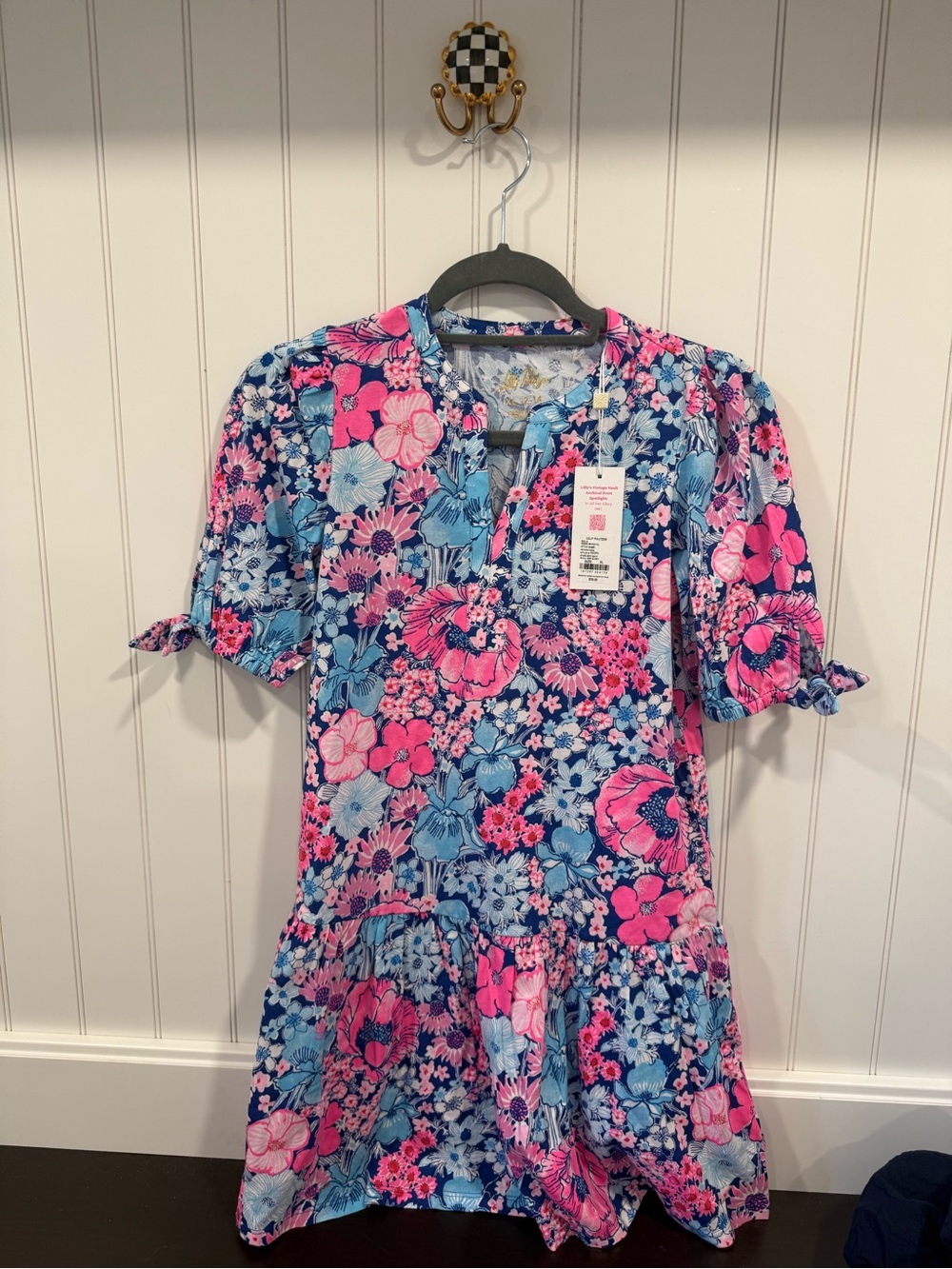 Lilly Pulitzer Girls Mini Shae Dress in Starlight Navy